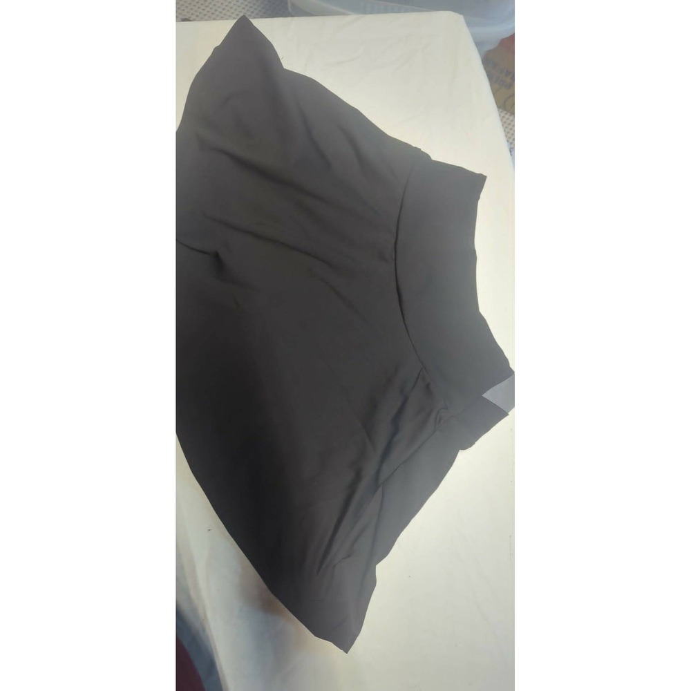 Athletic‎ Crossover Waist Skort Black Grey Flared Tennis Golf Mini Skirt 26" - Picture 4 of 9
